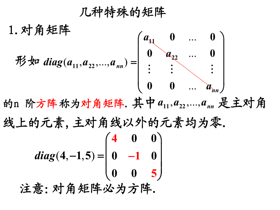 對角矩陣必為方陣 矩陣?yán)碚撝械囊粋€基石概念